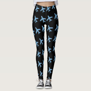Pequeños aviones Leggings (negro)