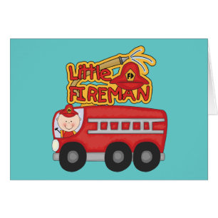 Pequeños camisetas y regalos del bombero del motor