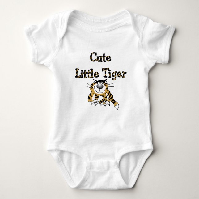 Pequeños camisetas y regalos lindos del tigre (Anverso)