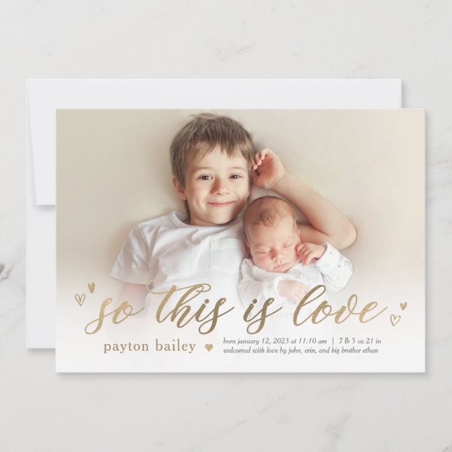 Pequeños corazones Este Es El Anuncio De Nacimient (Anverso)