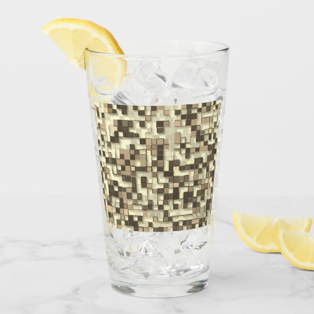 Pequeños cuadros, tonos marrones y beige (Anverso (hielo))