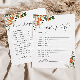 Pequeños deseos curtianos para la tarjeta de bebé