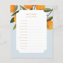 Pequeños deseos de Baby Shower para la tarjeta de 