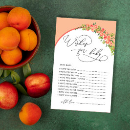 Pequeños deseos de Baby Shower para la tarjeta de