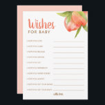 Pequeños Deseos De Baby Shower Por Tarjetas De Con<br><div class="desc">¡Hay Un Pequeño Peach En El Camino! Pequeños Deseos De Baby Shower Por Tarjetas De Consejos</div>