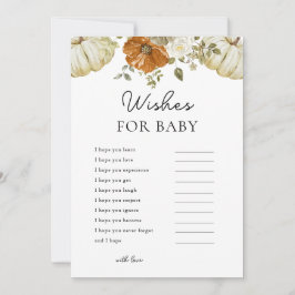 Pequeños Deseos De Calabaza Para La Tarjeta De Jue