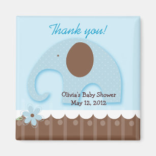 Pequeños elefantes (azul) de moda imán de la jungl