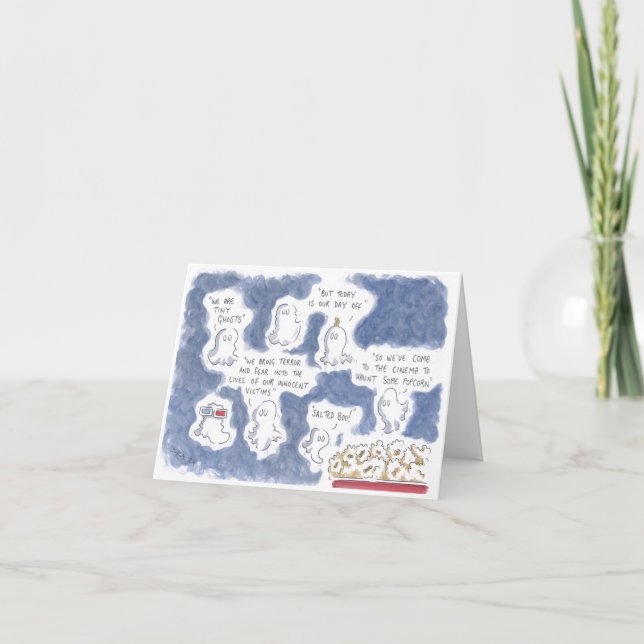 Pequeños Fantasmas Vayan A La Tarjeta De Saludos D (Anverso)