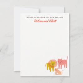 Pequeños Leones Desertan cálidas tarjetas de conse