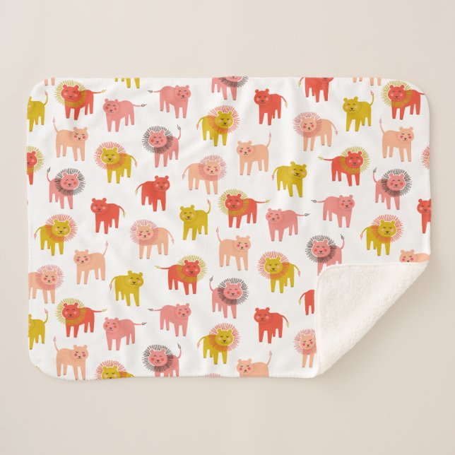 Pequeños leones Sherpa bebé, una manta en un desie (Anverso (horizontal))