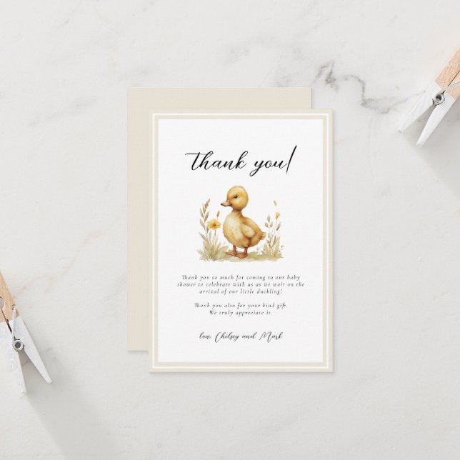 Pequeños libros de Baby Shower de pato para bebé (Anverso/Reverso In Situ)