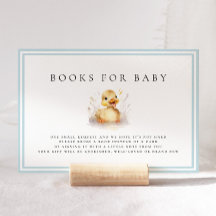 Pequeños libros de Baby Shower de pato para bebé