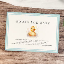 Pequeños libros de Baby Shower de pato para bebé