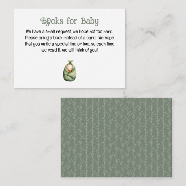 Pequeños libros de brotes para tarjeta horizontal  (Anverso / Reverso)