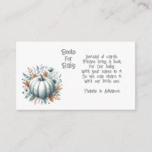 Pequeños libros de calabaza para la tarjeta de cie