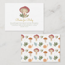 Pequeños libros de hongos para la tarjeta de envol