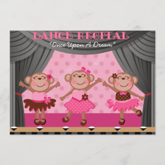 Pequeños monos bailan invitaciones considerando