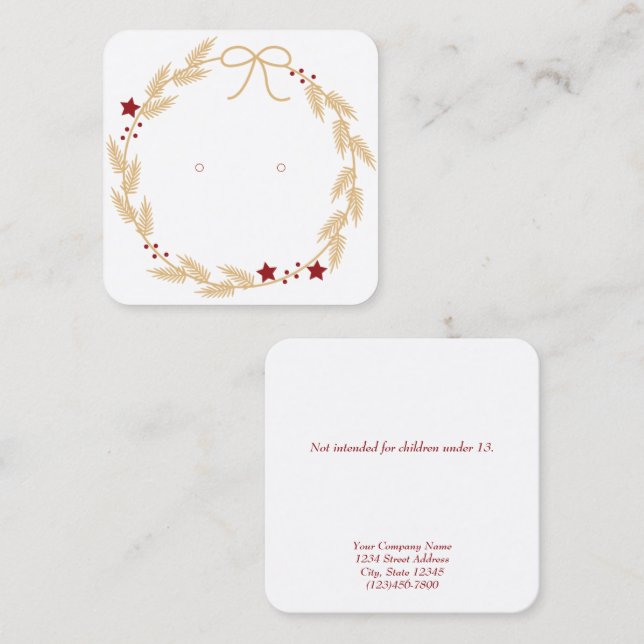 Pequeños Navidades personalizados usan tarjetas de (Anverso / Reverso)