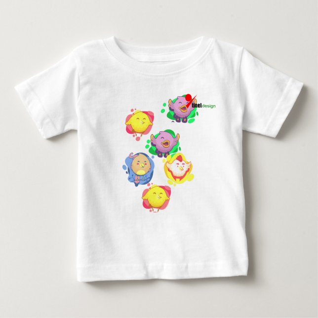Pequeños pájaros Camiseta bebé (Anverso)