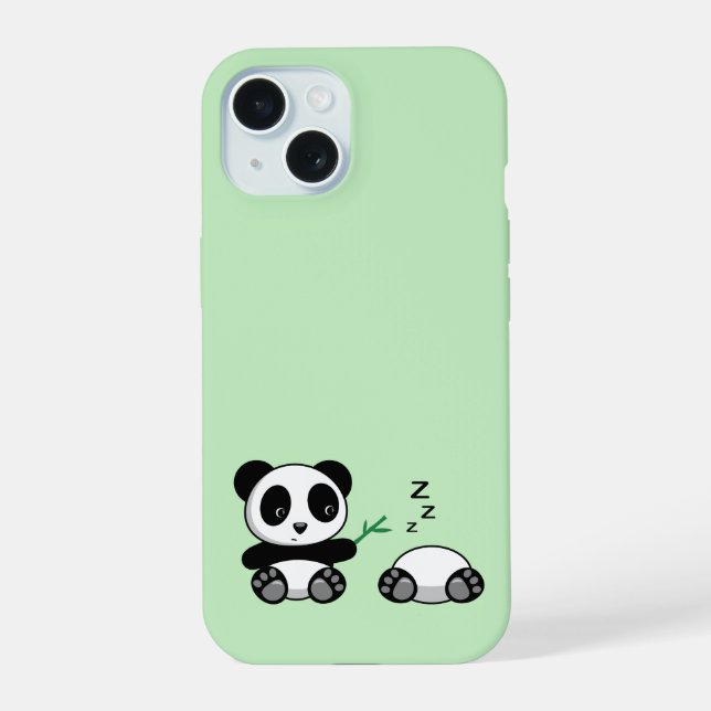 Pequeños Pandas cortos en verde (Reverso )