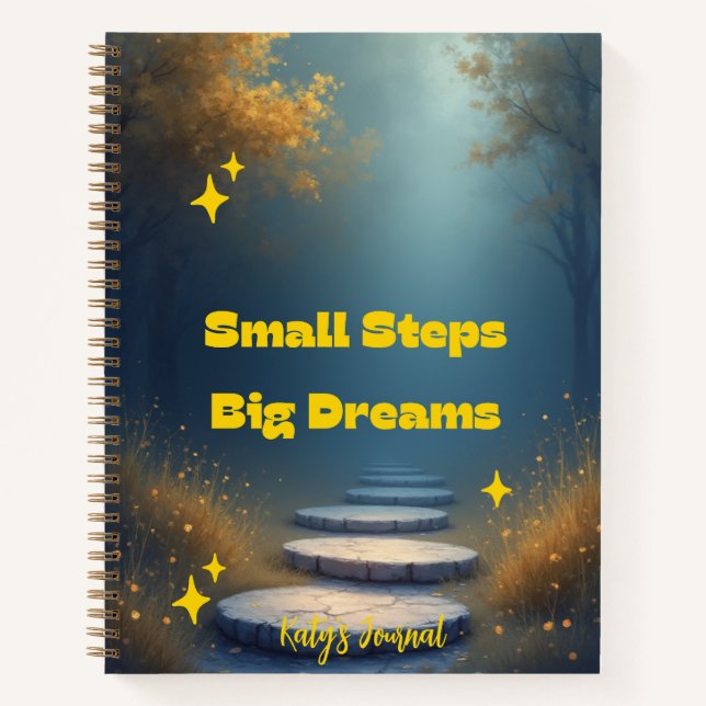 Pequeños Pasos, Grandes Sueños – Cuaderno Inspirad (Anverso)