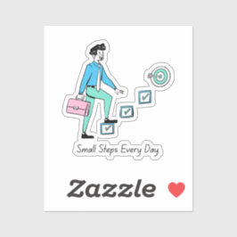 Pequeños pasos todos los días - Pegatina de progre