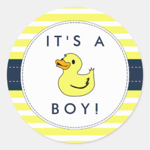 Pequeños Pegatinas de Baby Shower de pato, ¡es un 