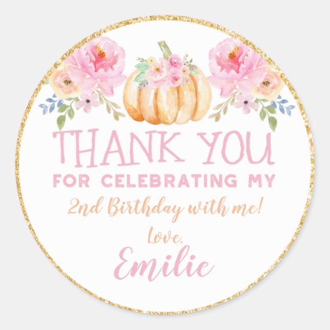 Pequeños Pegatinas de calabaza (Anverso)