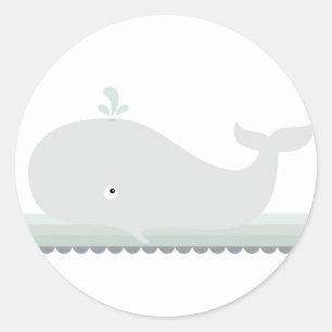 Pequeños pegatinas de la ballena {verde} el