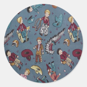 Pequeños pegatinas de la diversión de los vaquer