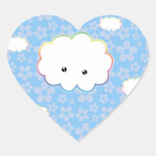 Pequeños Pegatinas de Nube Kawaii Nubes