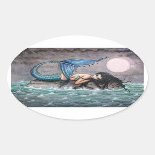 Pequeños Pegatinas de sirenas de la isla