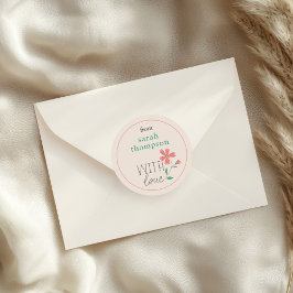 Pequeños Pegatinas florales de letras