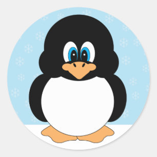 Pequeños pegatinas lindos del pingüino del dibuj