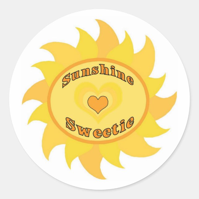 Pequeños Pegatinas redondos - Sunshine Sweetis (Anverso)