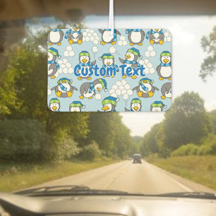 Pequeños pingüinos ambientador de coche de fondo