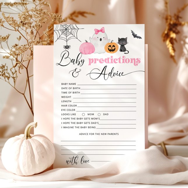 Pequeños pronósticos de bebé rosado y tarjeta de c (Subido por el creador)