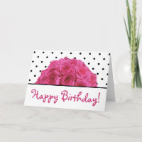 Pequeños puntos de polka negro / tarjeta de cumple