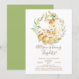 Pequeños Trillitos de venado invitaciones a la duc
