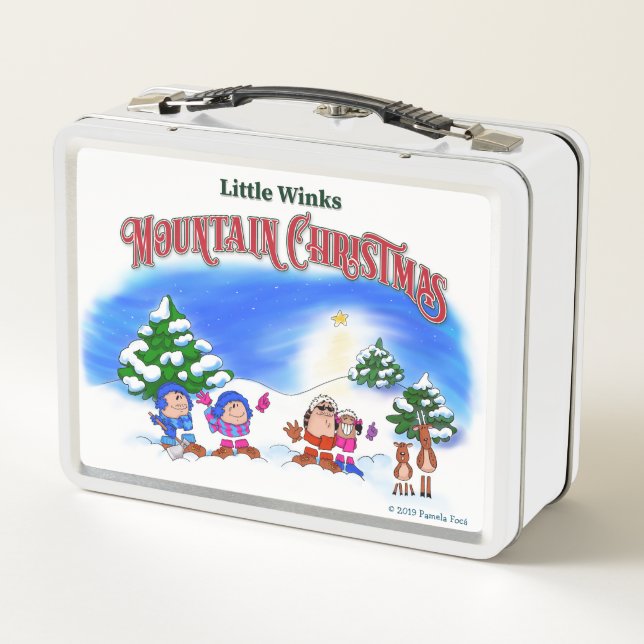 Pequeños Winks Mountain Navidades Lunch Box (Reverso)