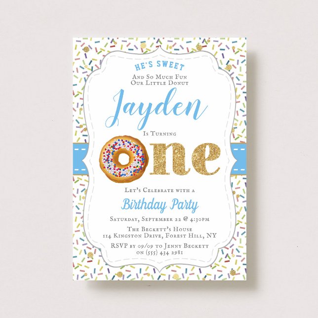 Pequeños y dulces Donut Boys invitaciones de prime (Subido por el creador)