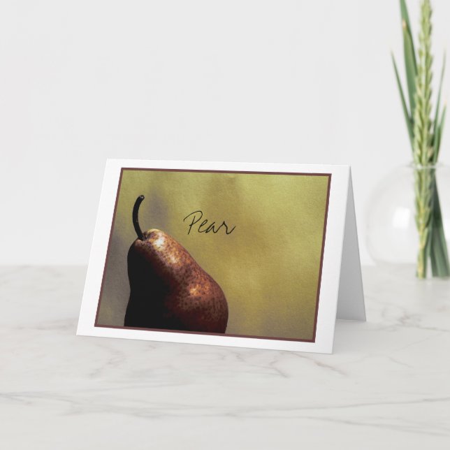 Pera, aún vida, fotografía, color, plantilla (Anverso)