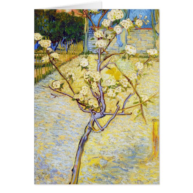 Peral en bella arte de Vincent van Gogh del flor (Frente)
