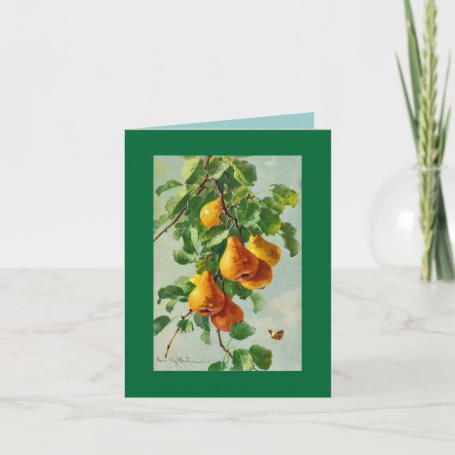 Peras de Catherine Klein.  TARJETA DE NOTA GRN (Anverso)