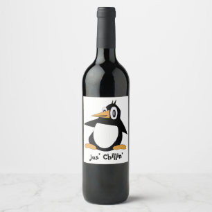 Percius Editable Las Etiquetas De Vino Pingüino