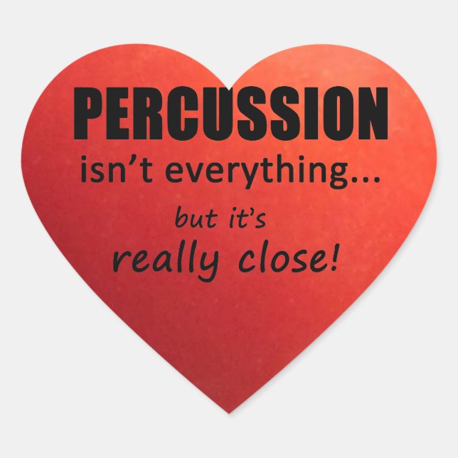 Percussio no es todo Pegatina de corazón (Anverso)