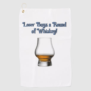 Perdedor compra una toalla de golf de Whiskey