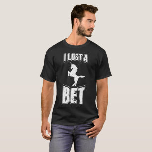Perdí Una Apuesta Graciosa Camiseta Unicorn Prank