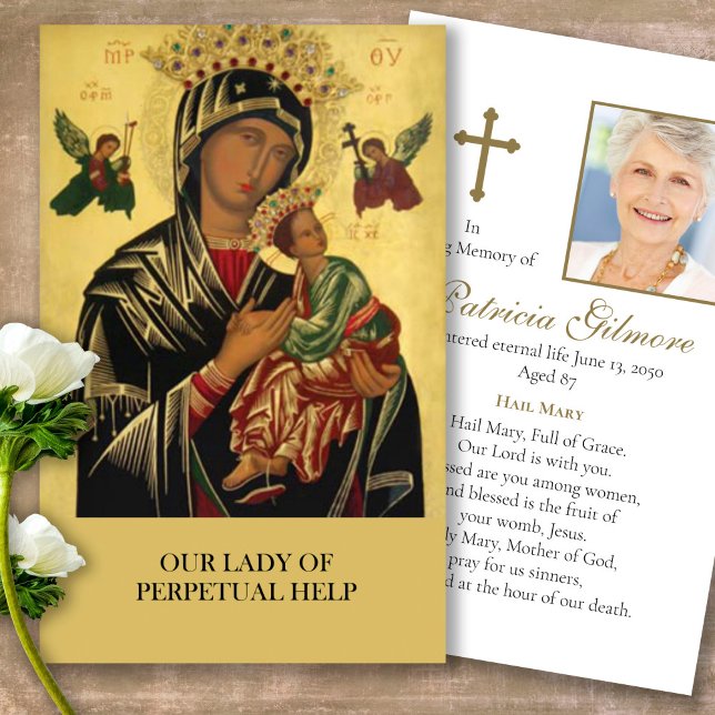 Pérdida de tarjetas de simpatía de oraciones de nu (catholic, religious, celebration of life, in loving memory of, prayer cards for bereavement)