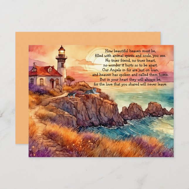 Pérdida de una tarjeta de felicitación por condole (Anverso / Reverso)